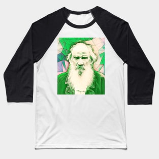 Leo Tolstoy Green Portrait | Leo Tolstoy Artwork 8 Baseball T-Shirt